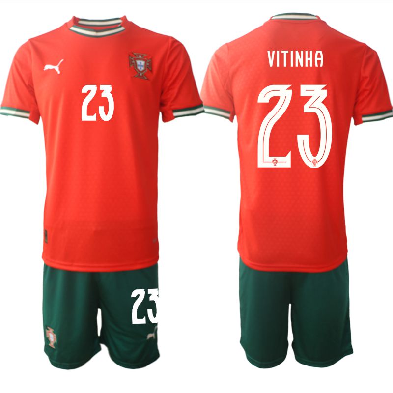 Men 2025-2026 Season Portugal home red #23 Soccer Jersey
